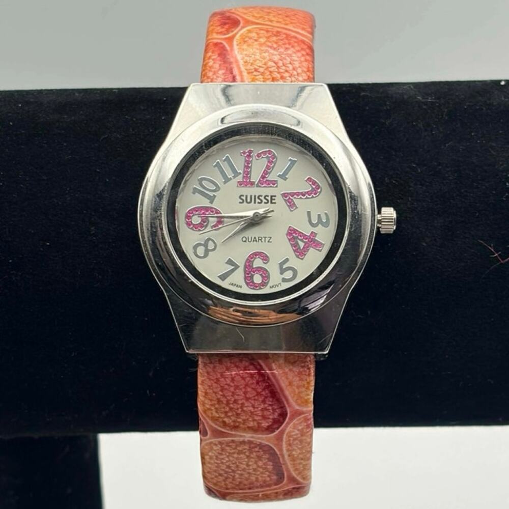 Pink Suisse Cuff Watch
